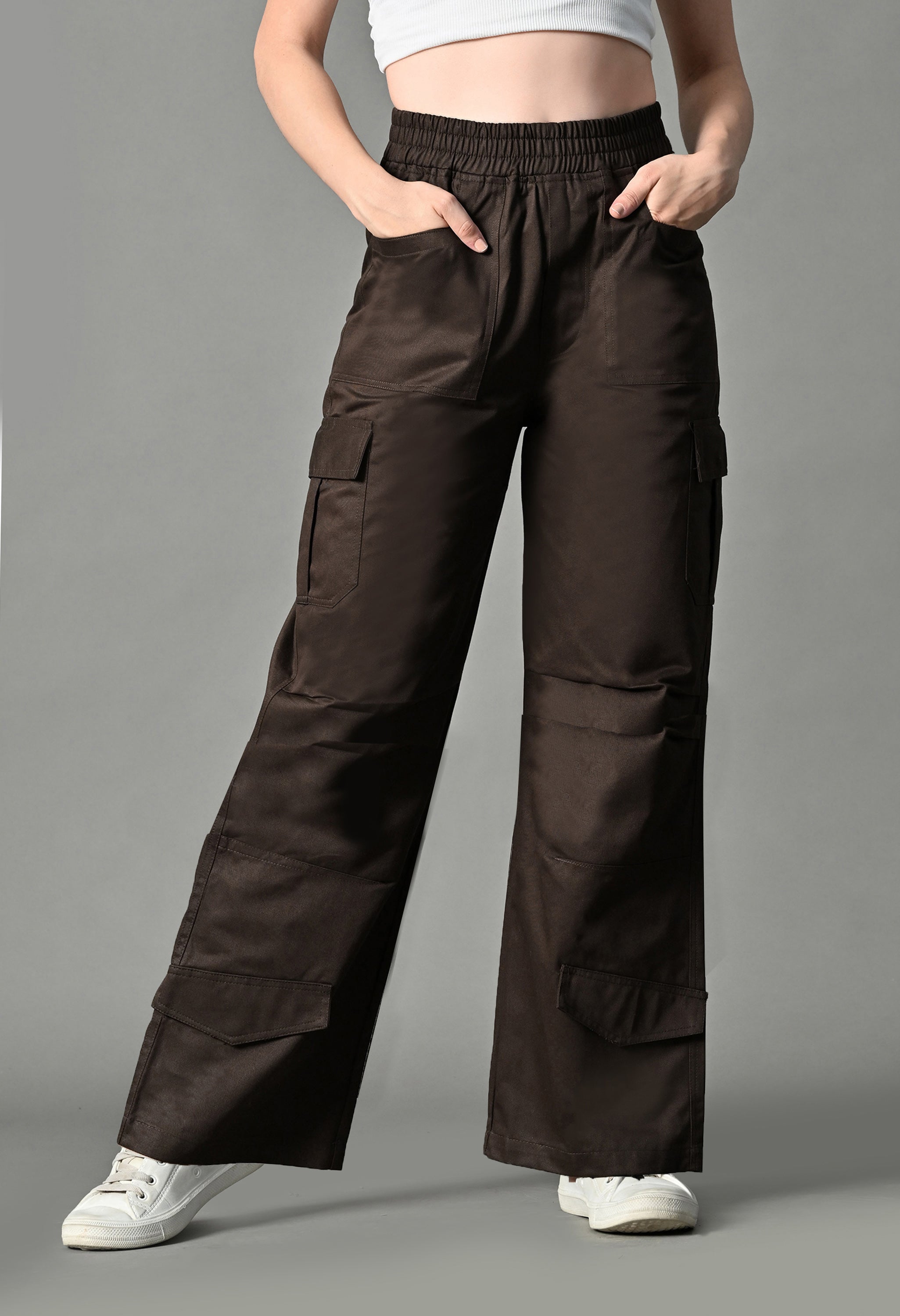 Multi coffee Cargo Pants