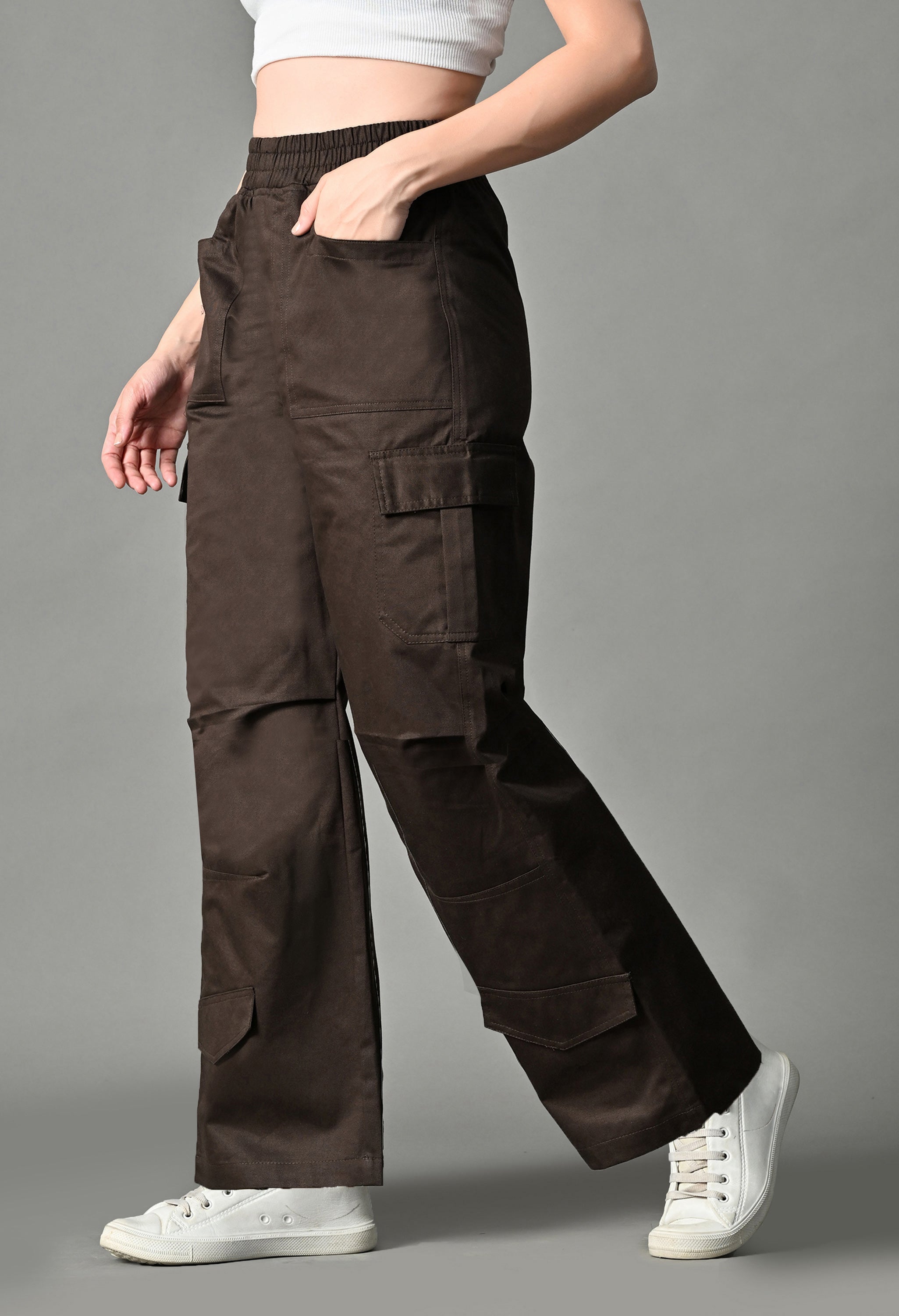 Multi coffee Cargo Pants