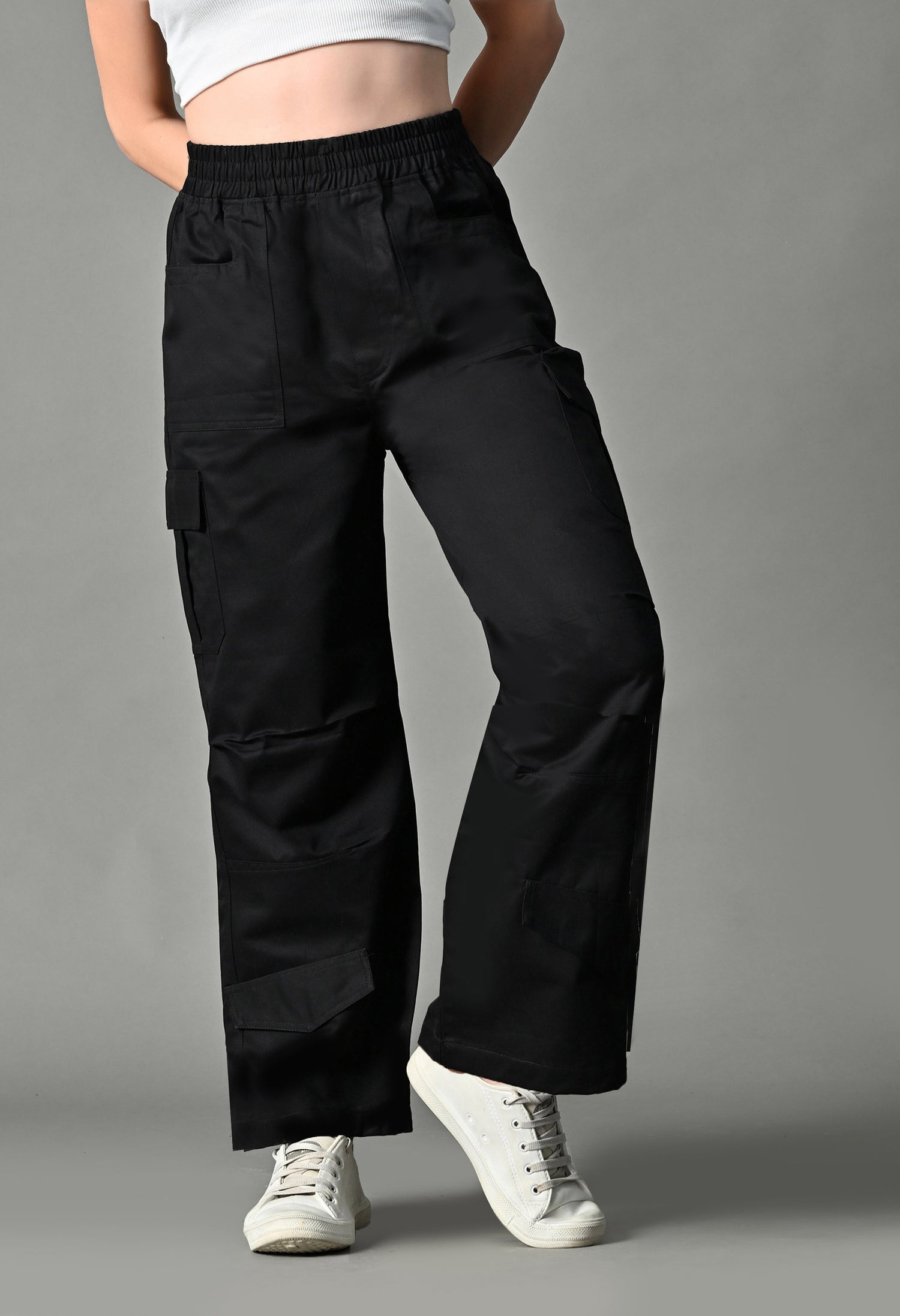 Utility Black Cargo Pants