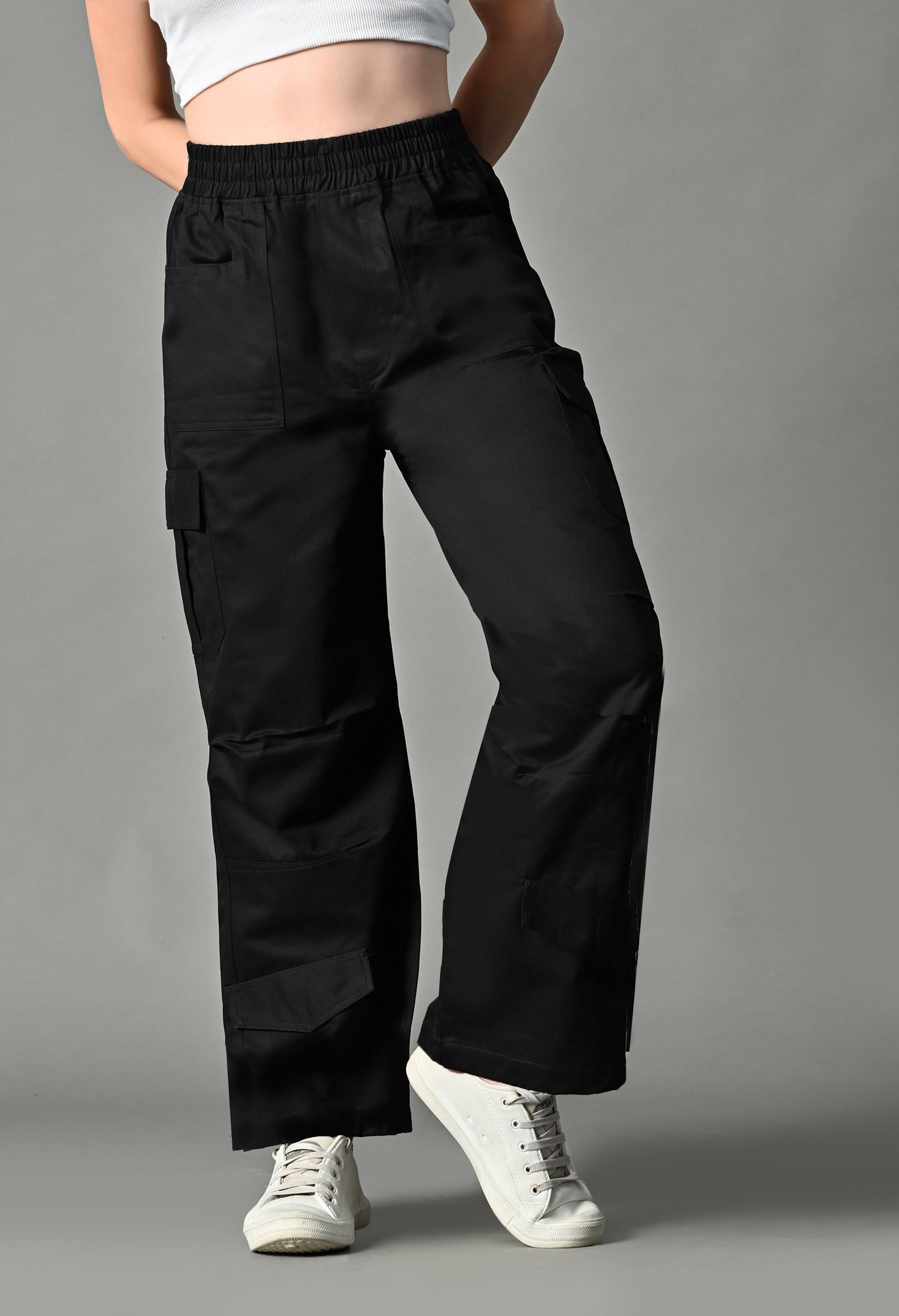 Utility Black Cargo Pants