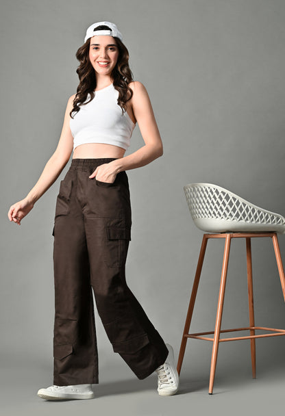 Multi coffee Cargo Pants